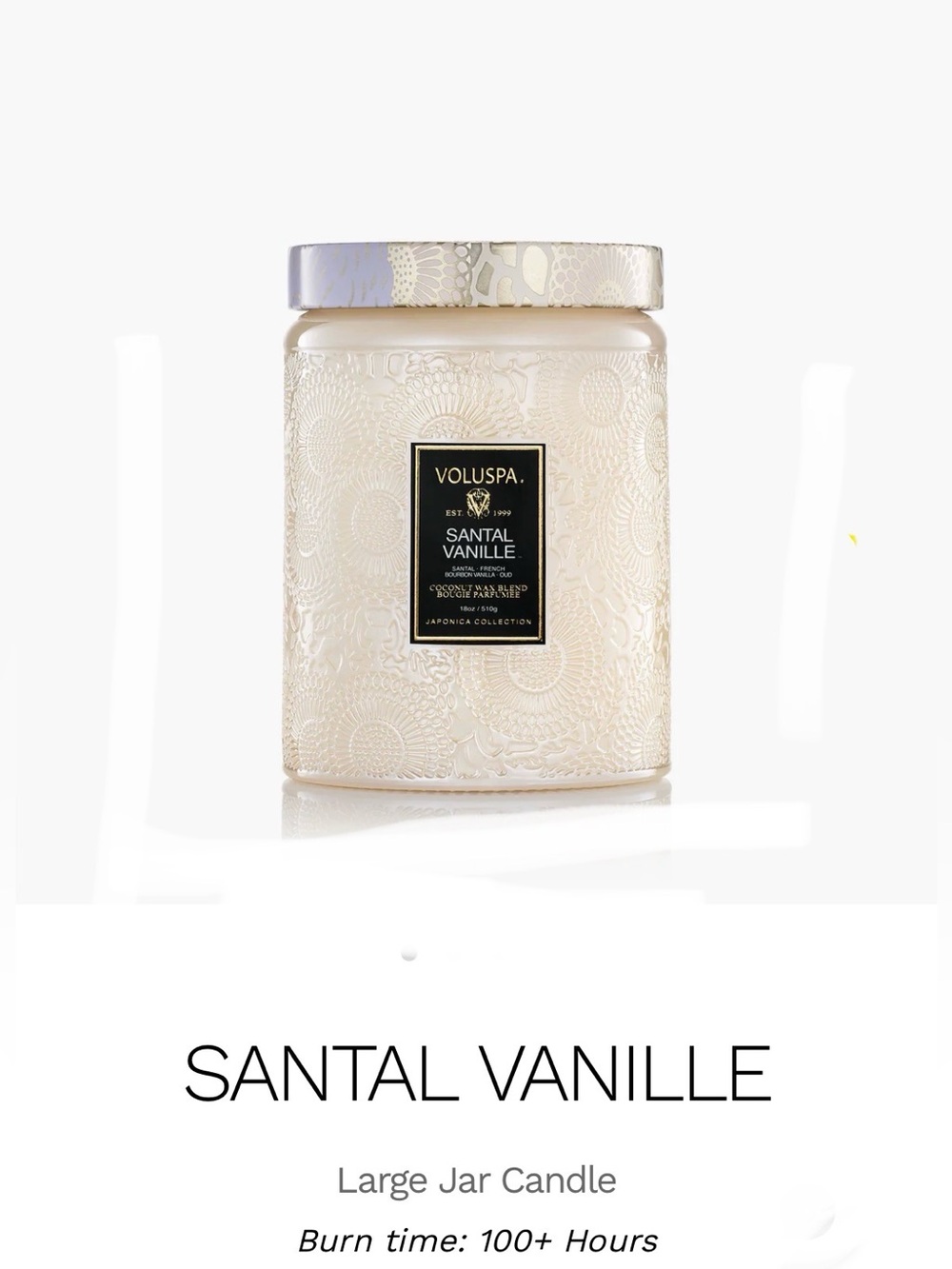 Voluspa Santal Vanille Large Jar Candle